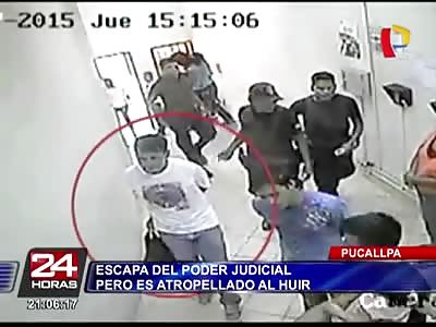 ESCAPES JAIL, SHOOT THE POLICE AND THEN GETS RUN OVER DURING THE GETAWAY