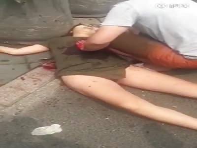 WOMAN STABBED TO DEATH BY SWORD-WIELDING MAN