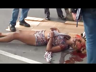 GIRL FOUND DEAD ON THE ROAD