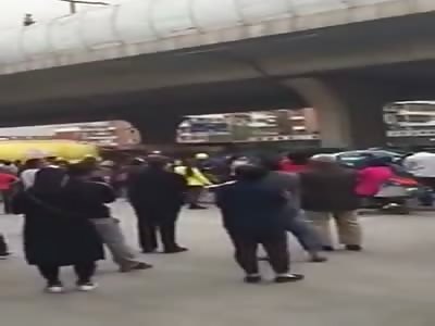 MAN JUMPS TO DEATH IN CHINA