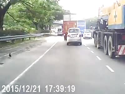 SHE ESCAPED CERTAIN DEATH BY CENTIMETRES