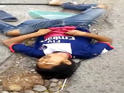 DUDE IS FUCKED UP AFTER MOTORCYCLE CRASH