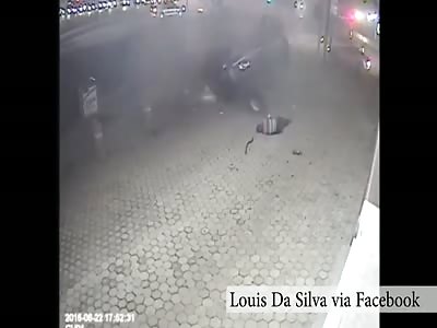 TAXI AND BUS CRASH THAT LEFT ONE DEAD, 14 INJURED