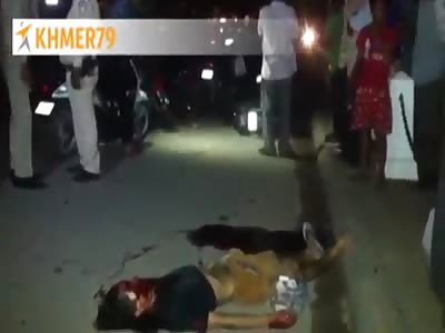 SAD VIDEO OF A WOMAN CRYING AND THE HUSBAND KILLED IN HER ARMS