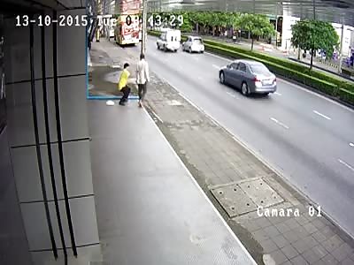 MAN IS VIOLENTLY ATTACKED BY STRANGER