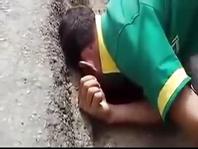 RIDER HAD HIS FACE DISFIGURED AND DIED AFTER HITTING WALL