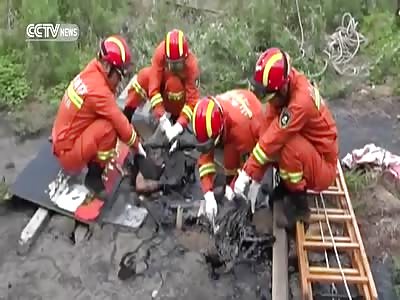 TRAPPED OLD MAN RESCUED FROM ASPHALT PIT