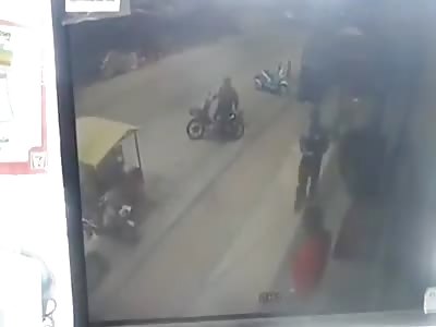 BEFORE BEING KILLED, TRIED TO USE A PERSON AS SHIELD