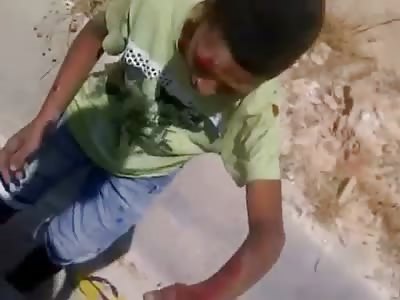 MAN TRYING TO INTERVIEW BOYS INJURED IN AN ACCIDENT