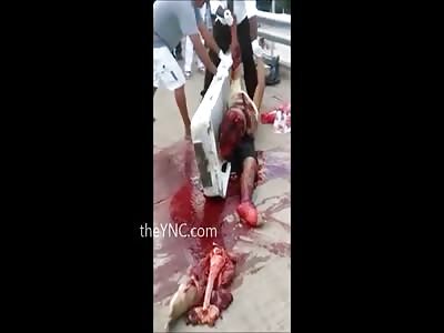 SHOCKING: DEAD MAN WITH SHATTERED LEG IN AN ACCIDENT