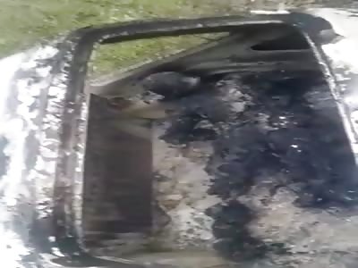 CARBONIZED BODY FOUND INSIDE BURNED CAR