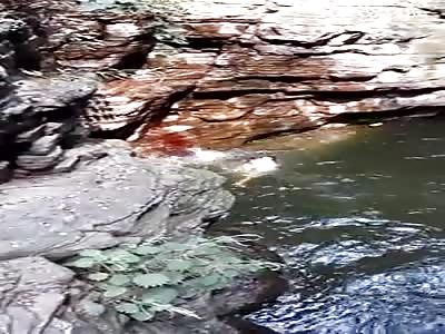 MAN SAVES BOY WHO WAS DROWNING