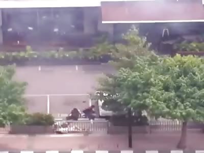 BOMB EXPLOSION IN JAKARTA - BETTER IMAGE (2 TERRORISTS BLOWN UP)