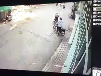 PHYSICS LAW: TWO MOTORCYCLES CANNOT OCCUPY THE SAME PLACE AT THE SAME TIME