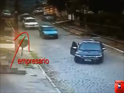 BANDITS ARE SURPRISED BY ARMED ESCORT DURING ROBBERY ATTEMPT