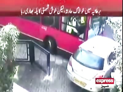 MAN GETS CRUSHED BY BUS IN SURPRISING ACCIDENT