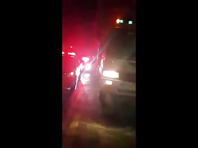 MOTORCYCLE CRASHED INTO A TRUCK