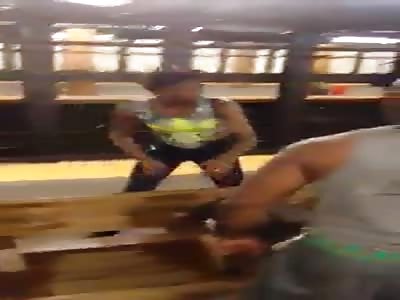 MAN HITS WOMAN IN NEW YORK CITY METRO