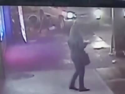 WOMAN EATING PIZZA WHILE CAR MOUNTS PAVEMENT AN KILLS PEDESTRIAN