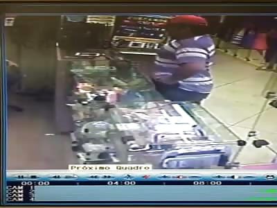 suicidal man in front of his wife