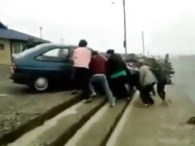 Drunk drowned your car