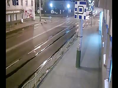 Hard crash on an intersection