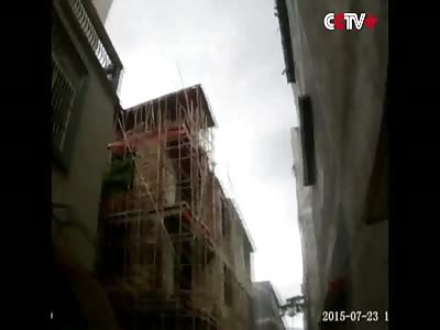  Cop saves suicide jumper by jumping underneath him before he hits the ground.  