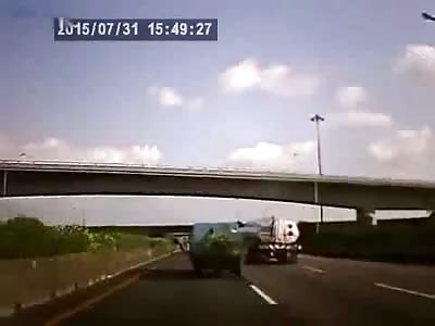  Man ejected from truck after hitting central barrier  