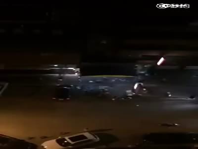  Crazy Man Hitting Other Shoppers with his Car  