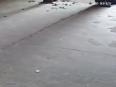 Man lying in blood pool after hacked by others 