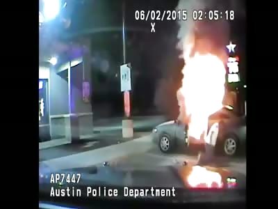 Suicidal Texas Man Sets His Car On Fire, Injuring Himself And Two Cops In An Explosion!