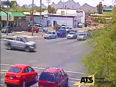  CCTV Captures Tucson Police Chase, Crash