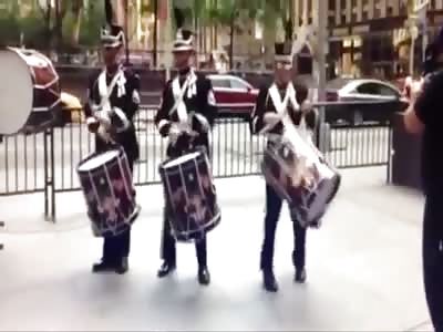 Host Fail: Fox News Host Throws Axe & Accidently Hits Drummer!