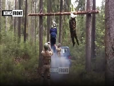 * GRAPHIC *Pro Israel Ukrainian Militias Execute Man and Pregnant Woman by Hanging