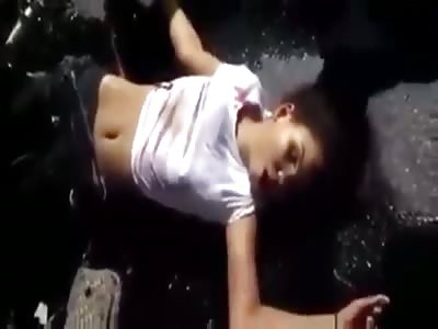 The aftermath of a horrible motorcycle accident in the Dominican Republic 