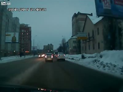 Dashcam: Crash with the shoe