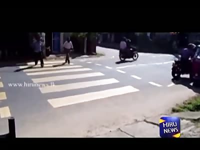 Accident caught on tape.. Girl died on the way to hospital