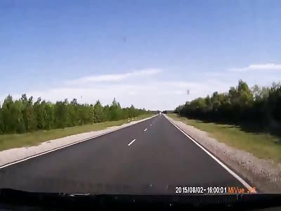 Speeding car causes brutal head-on collison