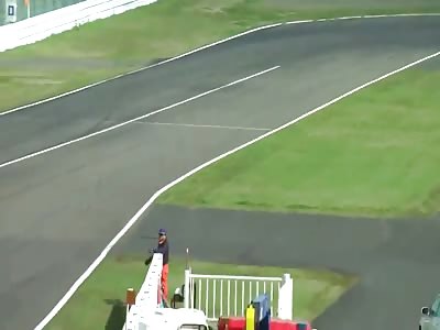 Very violent race car crash #2 (w/ slow motion)