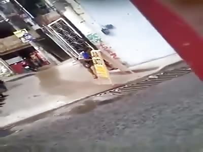 Hoodlums shoot at police; Police return fire!