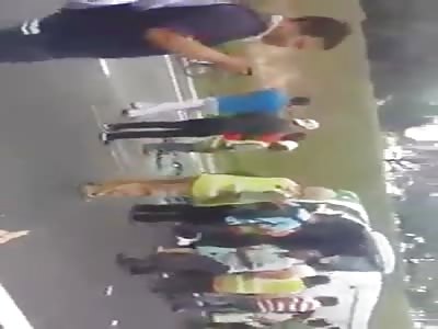 beautiful accident with many dead people and blood watered the track looks beautiful