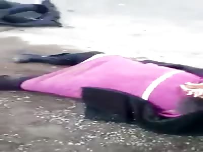 accident leaves scattered dead