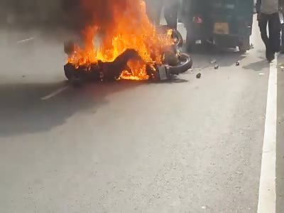 try to shut down the burned man with big ma extinguisher World