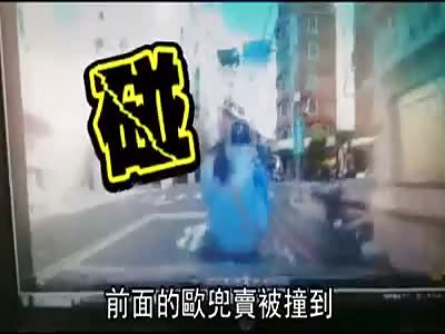 Couple on motorcycle hit by car