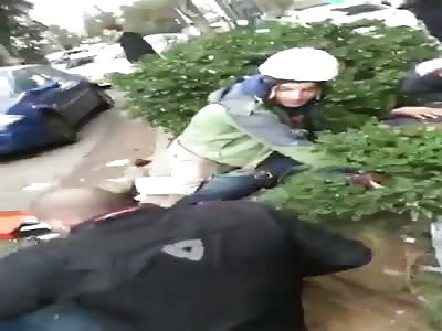 accident in Colombia between motorcycle and truck