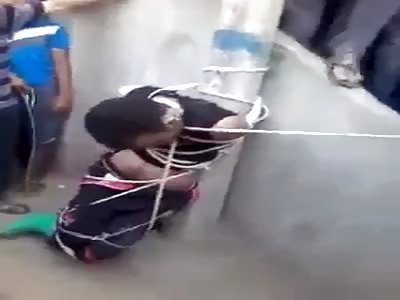 Short strangulation of dead guy