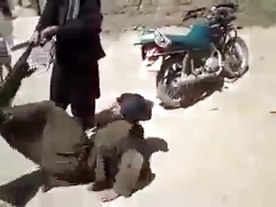 Man in a dress shrieks during non-stop foot torture