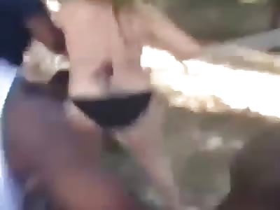 Black mob attacks White for having Confederate flag