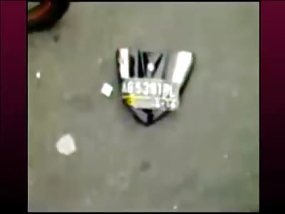 severe motorcycle accident in the city of Jakarta Indonesia