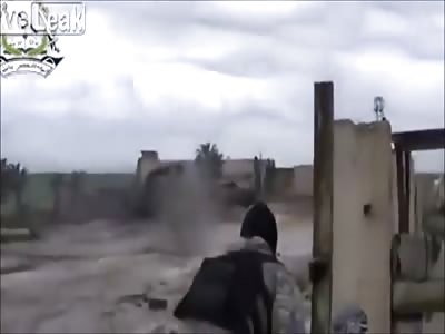Infantry Rush Tank With Grenade, Visible Crew Forced Into Machine Gun Fire